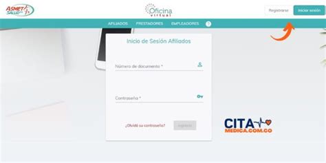 asmet salud sacar cita|Oficina Virtual 